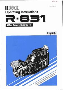 Ricoh R 831 manual. Camera Instructions.